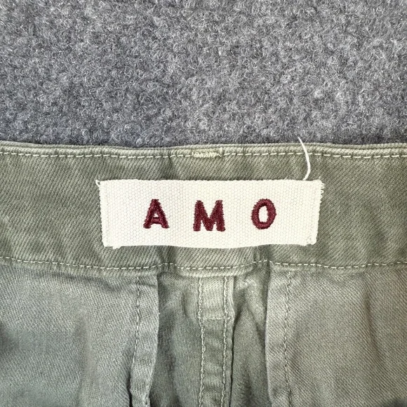 AMO‎ Pants Womens 28 (Fits 30x25) Green Easy Trouser Surplus USA Made Stretch - Picture 5 of 15
